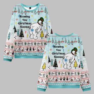Blowing You Christmas Kisses Ugly Christmas Sweater