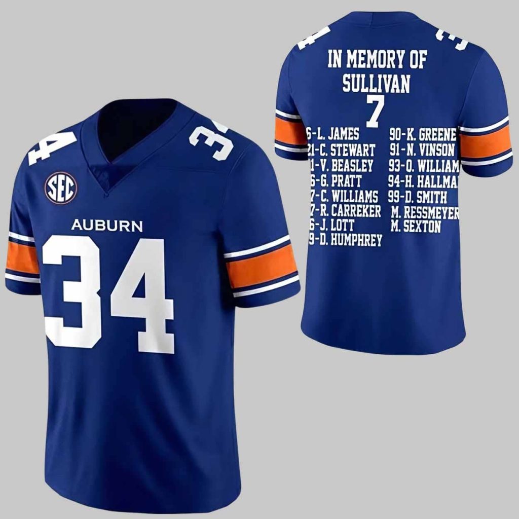 Bo Jackson Auburn Football In Memory Of Sullivan 7 Football Jersey Bo Jackson Auburn Football In Memory Of Sullivan 7 Football Jersey