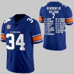 Bo Jackson Auburn Football In Memory Of Sullivan 7 Football Jersey
