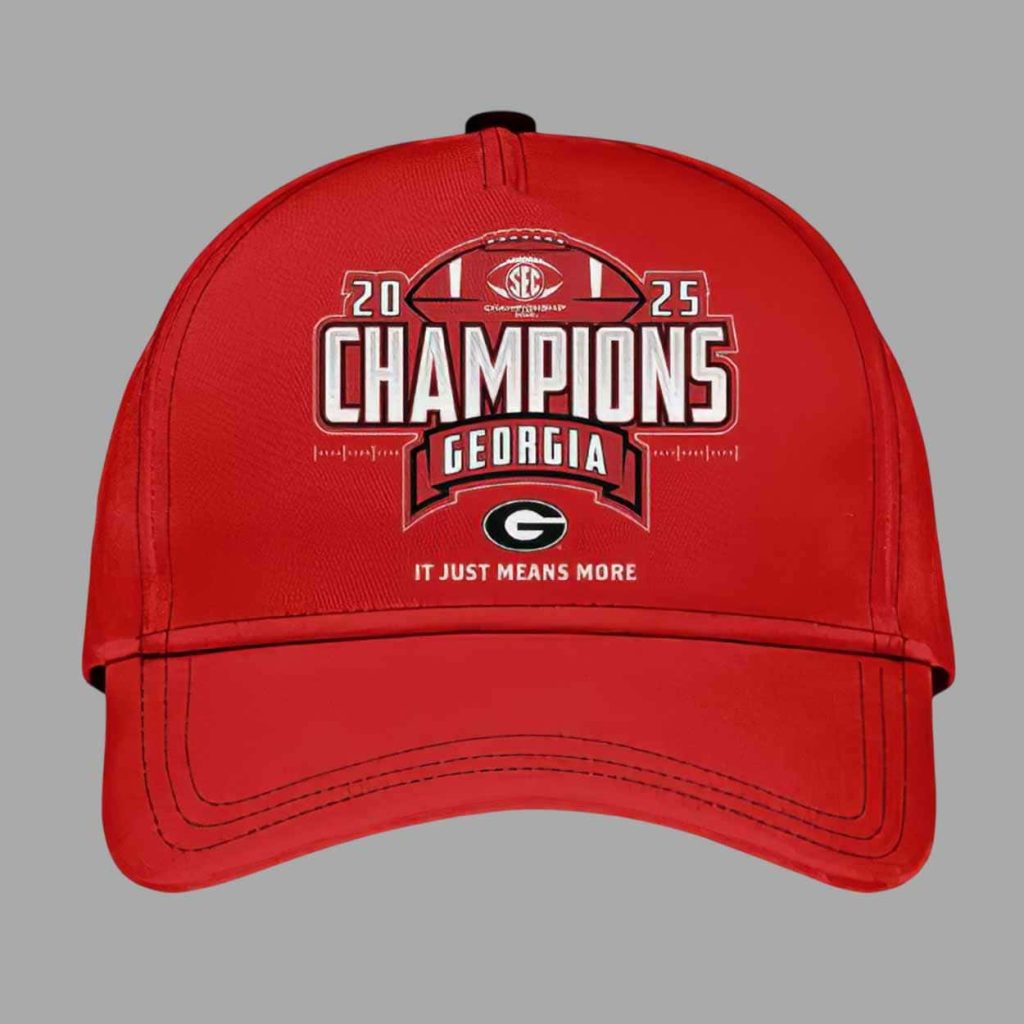 Bulldogs 2025 Back To Back SEC Champions Hoodie Hat Cap 1