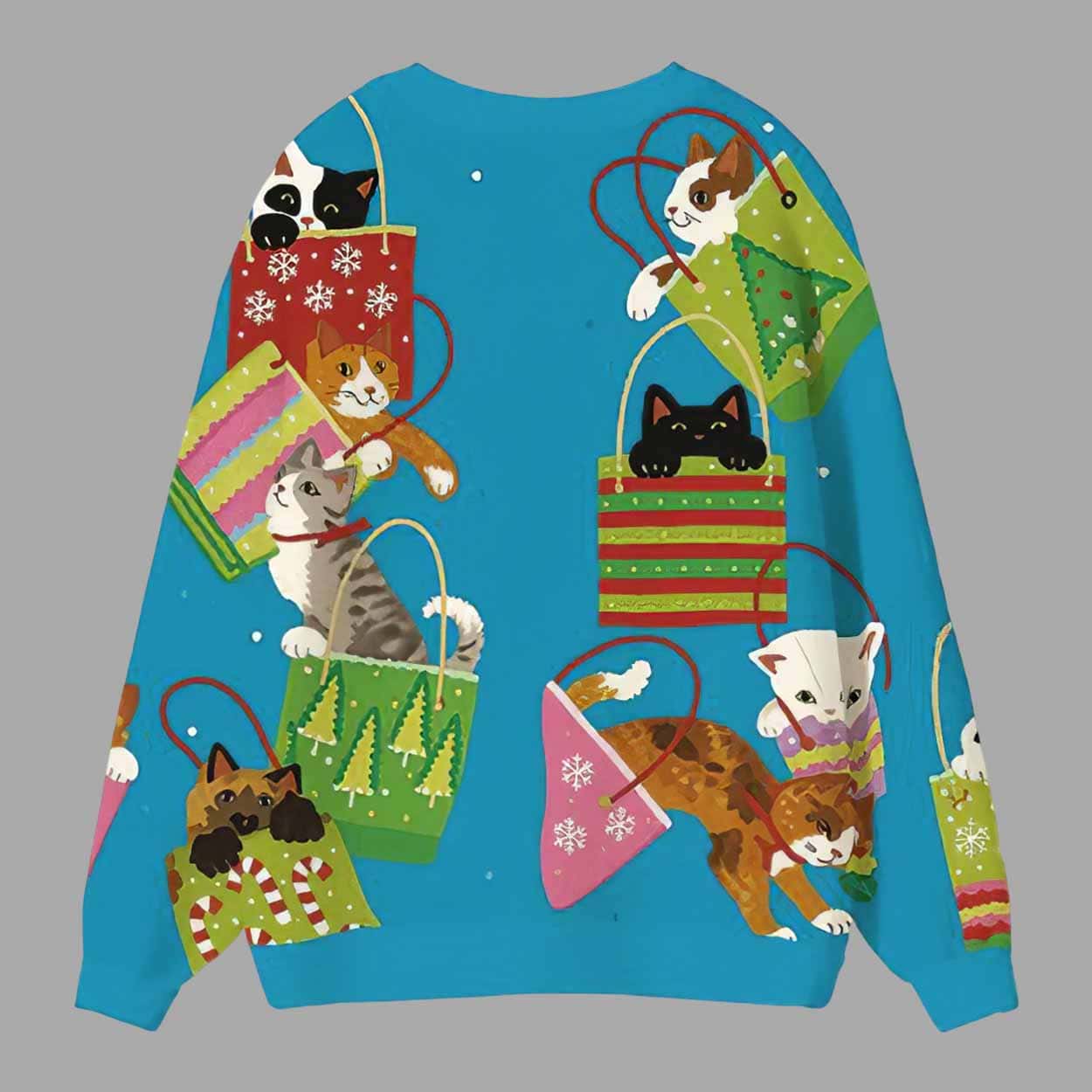 Cats In Bag Ugly Cardigan Sweater Cats In Bag Ugly Cardigan Sweater
