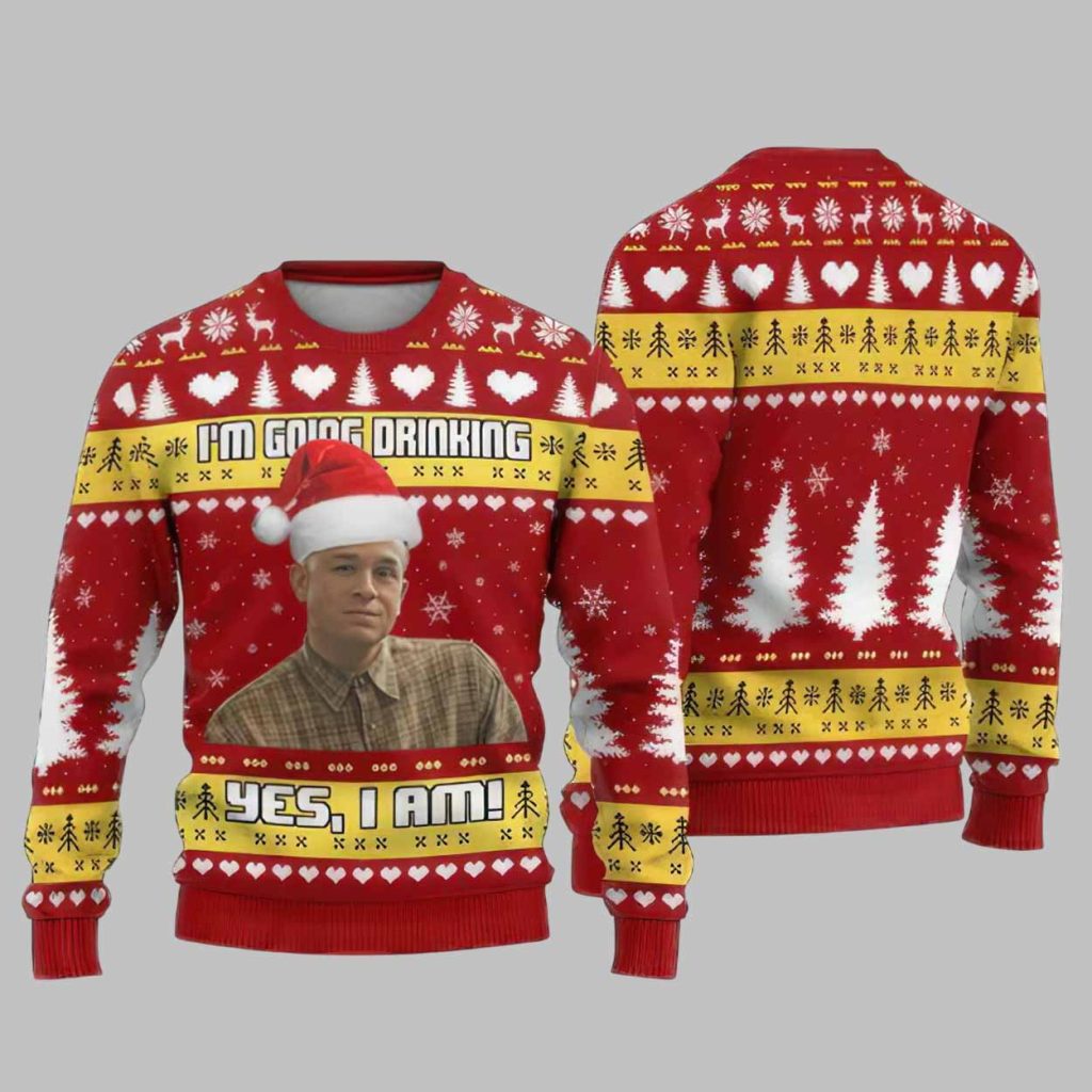Charlie Hunnam I’m Going Drinking Yes I Am Ugly Christmas Sweater