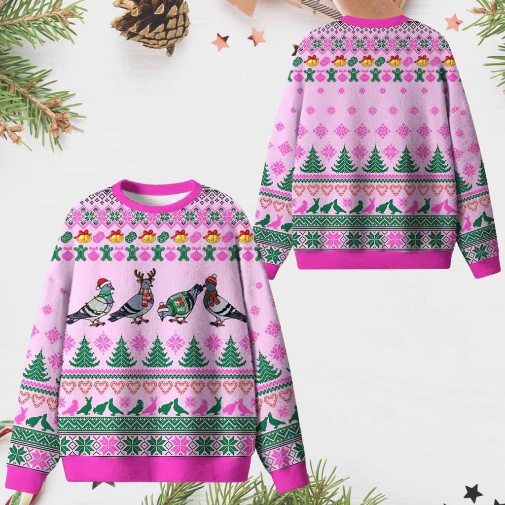 Christmas Pigeon Ugly Christmas Sweater Christmas Pigeon Ugly Christmas Sweater