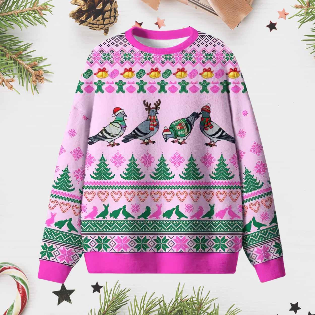 Christmas Pigeon Ugly Christmas Sweater Christmas Pigeon Ugly Christmas Sweater