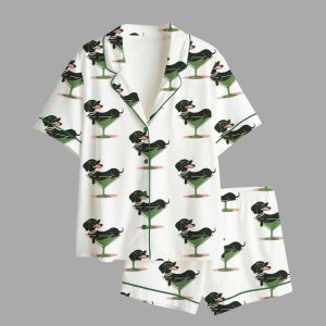 Women’s Weenies And Martinis Dachshund Weenie Tini Social Club Pajama Set