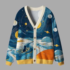Sailing The Star River Ugly Cardigan Sweater 2