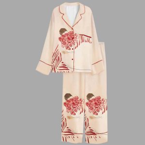 Women’s Woman With Flowers Valentine's Day Pajama Set 2