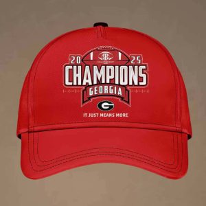 Bulldogs 2025 Back To Back SEC Champions Hoodie Hat Cap 2