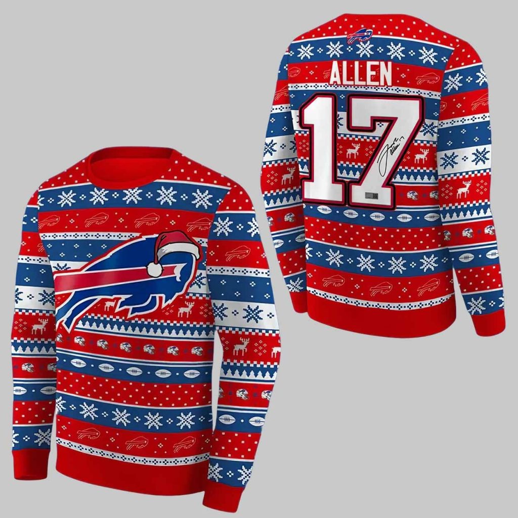 Josh Allen Bills Signature Ugly Christmas Sweater