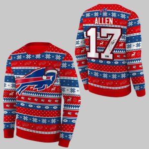 Josh Allen Bills Signature Ugly Christmas Sweater