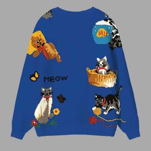 Cats Playing Ugly Cardigan Sweater 3