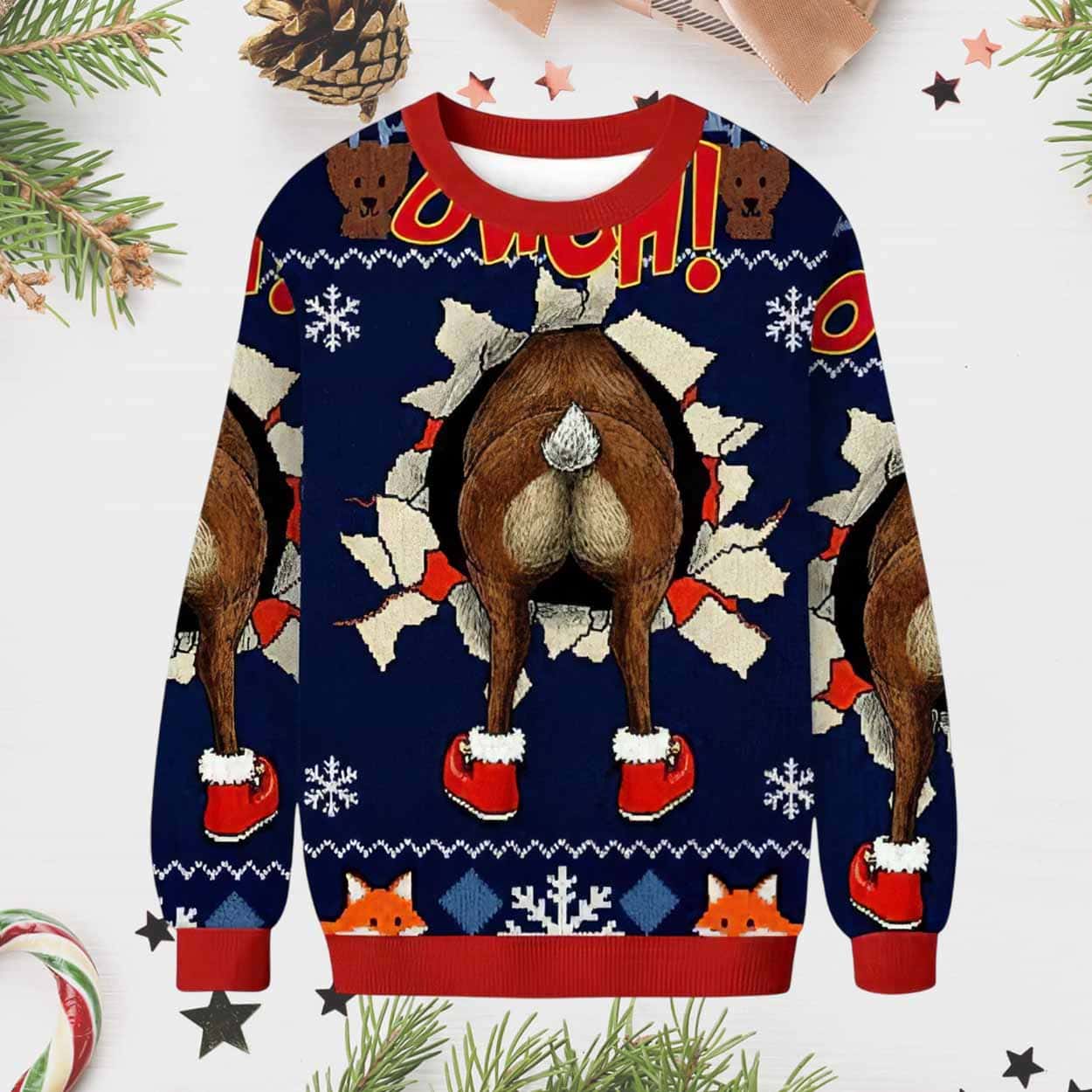Onch Deer Ugly Christmas Sweater Onch Deer Ugly Christmas Sweater