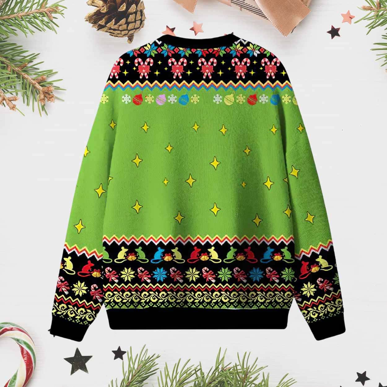 Overstimulated But Festive Christmas Ugly Sweater Overstimulated But Festive Christmas Ugly Sweater