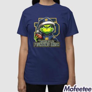 Notre Dame Fighting Irish 2025 Grnch Merry Touchdown Christmas Shirt 3