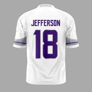 Justin Jefferson 18 Vikings Winter Whiteout Football Jersey 3