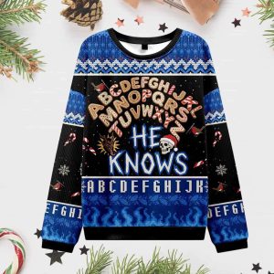 English Alphabet Funny Ugly Christmas Sweater 1 English Alphabet Funny Ugly Christmas Sweater