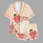 Women’s Woman With Flowers Valentine's Day Pajama Set