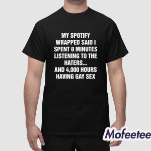 My Spotify Wrapped Said I Spent 0 Minutes Listening To The Haters Shirt 1