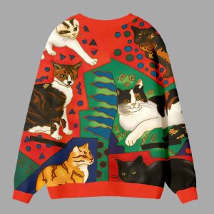 Cats Lying Ugly Cardigan Sweater 3