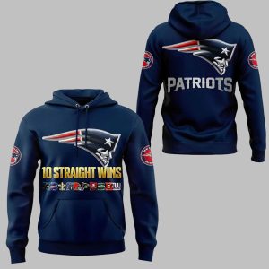 Patriots TEN Wins In A Row For The Pats 2025 Hoodie 1