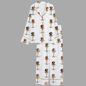 Women’s Martini And Weenies Dachshund Lover Pajama Set 2