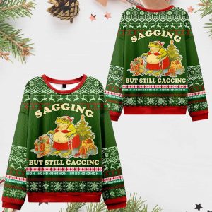 Sagging Santa Frog Christmas Ugly Sweater