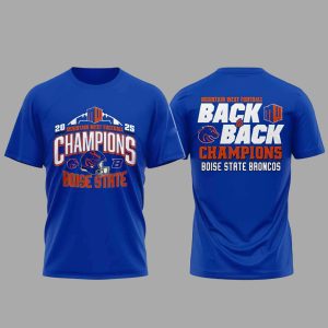 Broncos 2025 Mountain West Champions Back To Back Shirt Hoodie 1