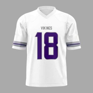 Justin Jefferson 18 Vikings Winter Whiteout Football Jersey 2