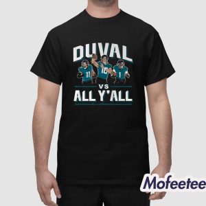 Trevor Lawrence Travis Etienne And Parker Washington Duval Vs All Y'all Shirt 1