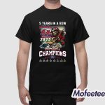 Buccaneers 5 Years In A Row NFC South Champions 2025 Shirt