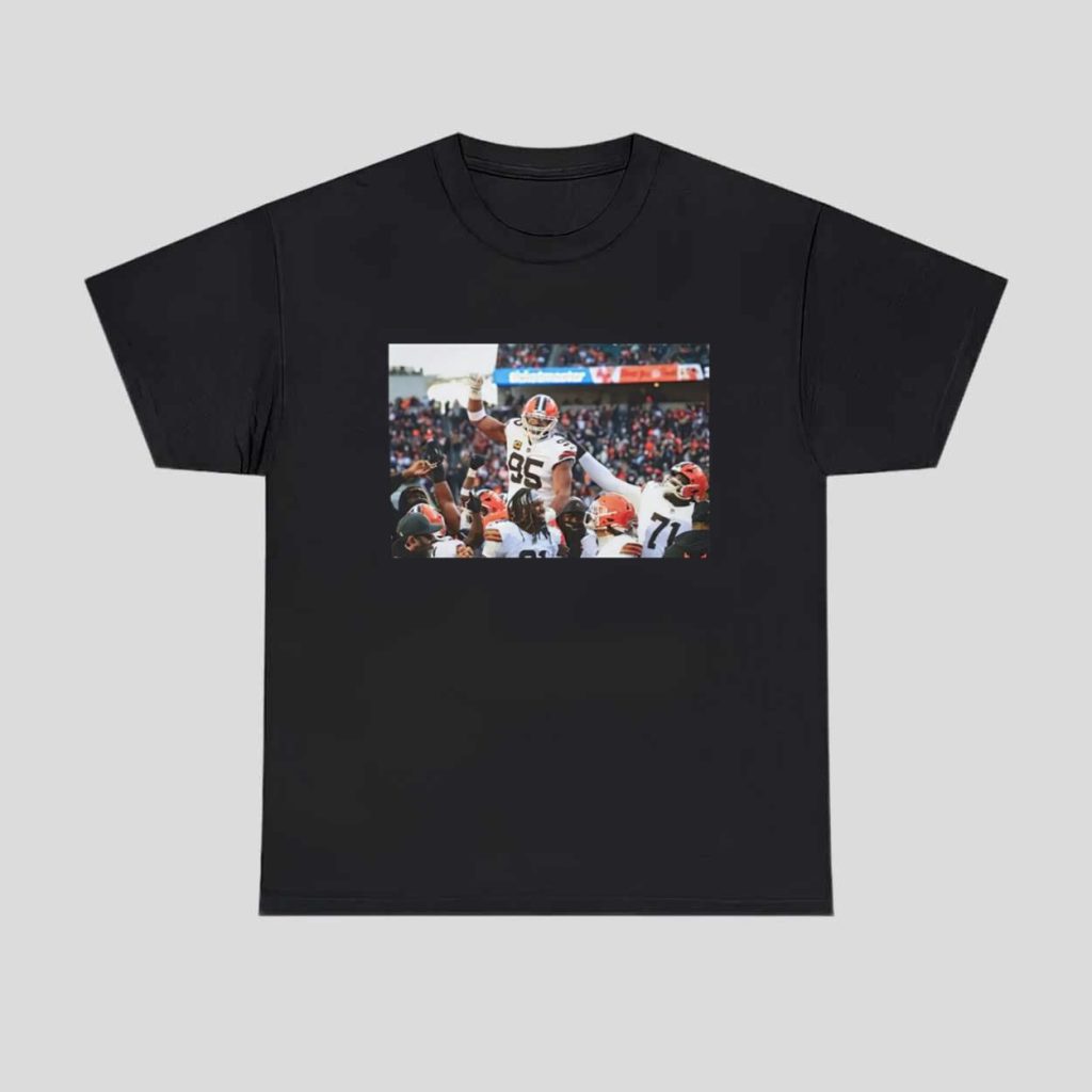 Myles Garrett Sacks Record Celebration Shirt 1