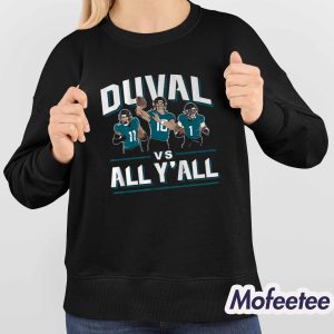 Trevor Lawrence Travis Etienne And Parker Washington Duval Vs All Y'all Shirt 3 Trevor Lawrence Travis Etienne And Parker Washington Duval Vs All Y'all Shirt 4
