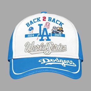 Dodgers Back 2 Back 2024 2025 World Series Hat Cap 2