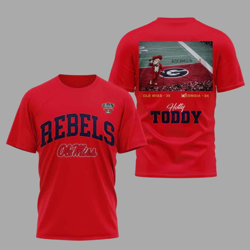 Rebels NCAA CFP Quarterfinal Game Winners Two Sided Shirt 1