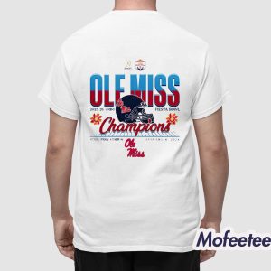 Ole Miss 2026 Fiesta Bowl Champions Football Shirt 2