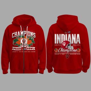 Hoosiers Peach Bowl Champions 2026 For Fan Hoodie 3