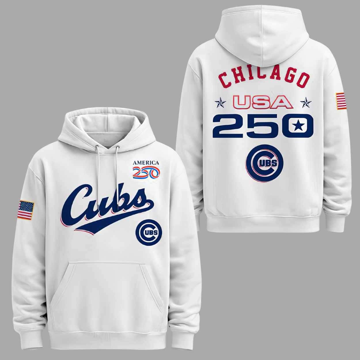 Cubs 2026 America 250th Anniversary Hoodie Cubs 2026 America 250th Anniversary Hoodie