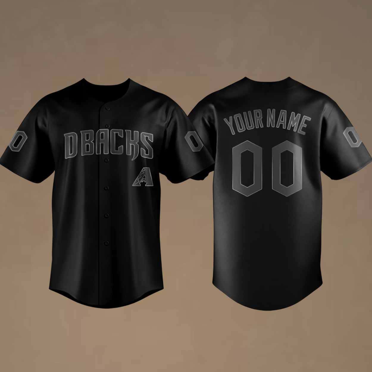 Diamondbacks Blackout Custom Name Baseball Jersey Diamondbacks Blackout Custom Name Baseball Jersey
