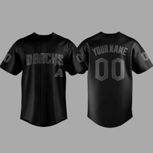 Diamondbacks Blackout Custom Name Baseball Jersey 1