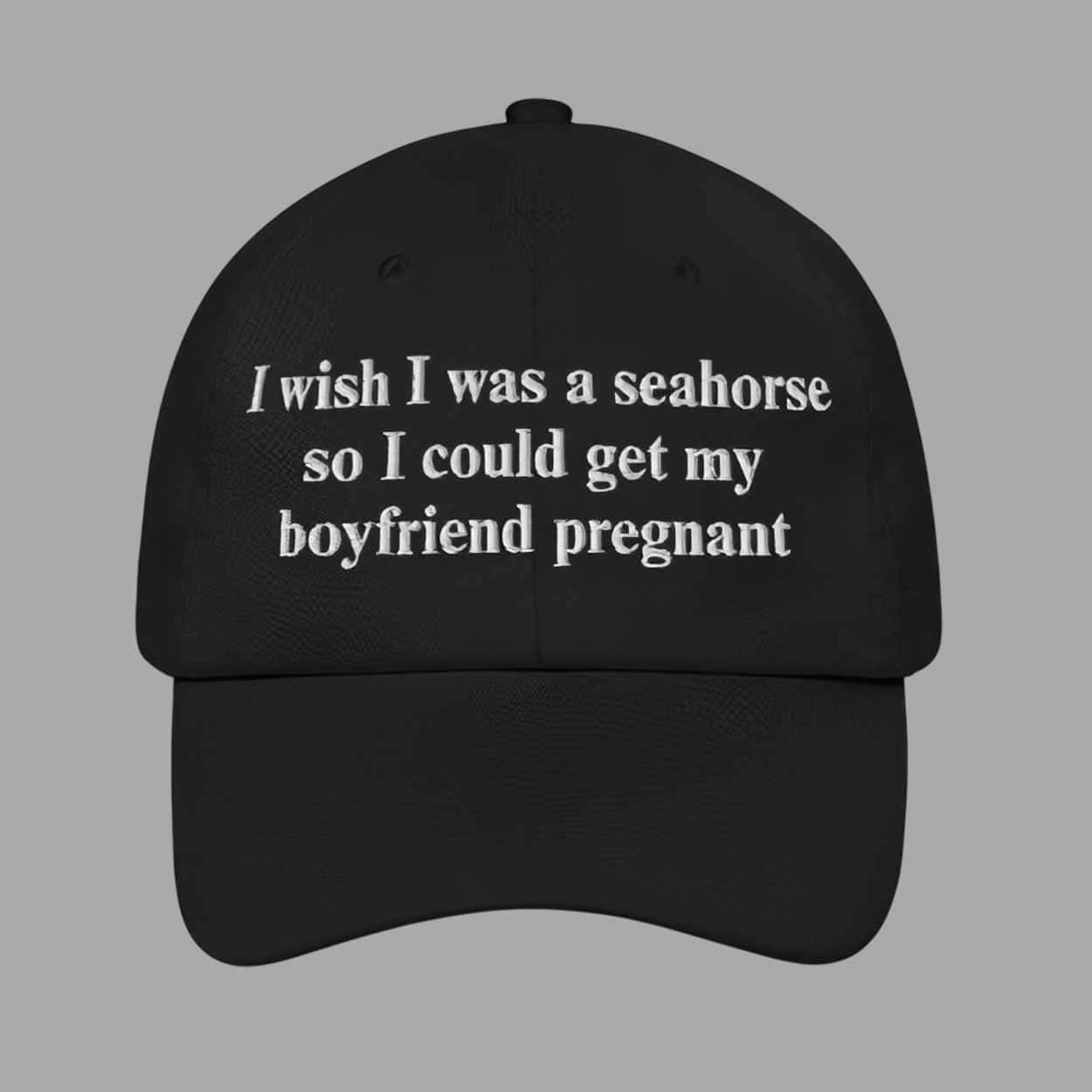 I Wish I Was A Seahorse So I Could Get My Boyfriend Pregnant Hat I Wish I Was A Seahorse So I Could Get My Boyfriend Pregnant Hat