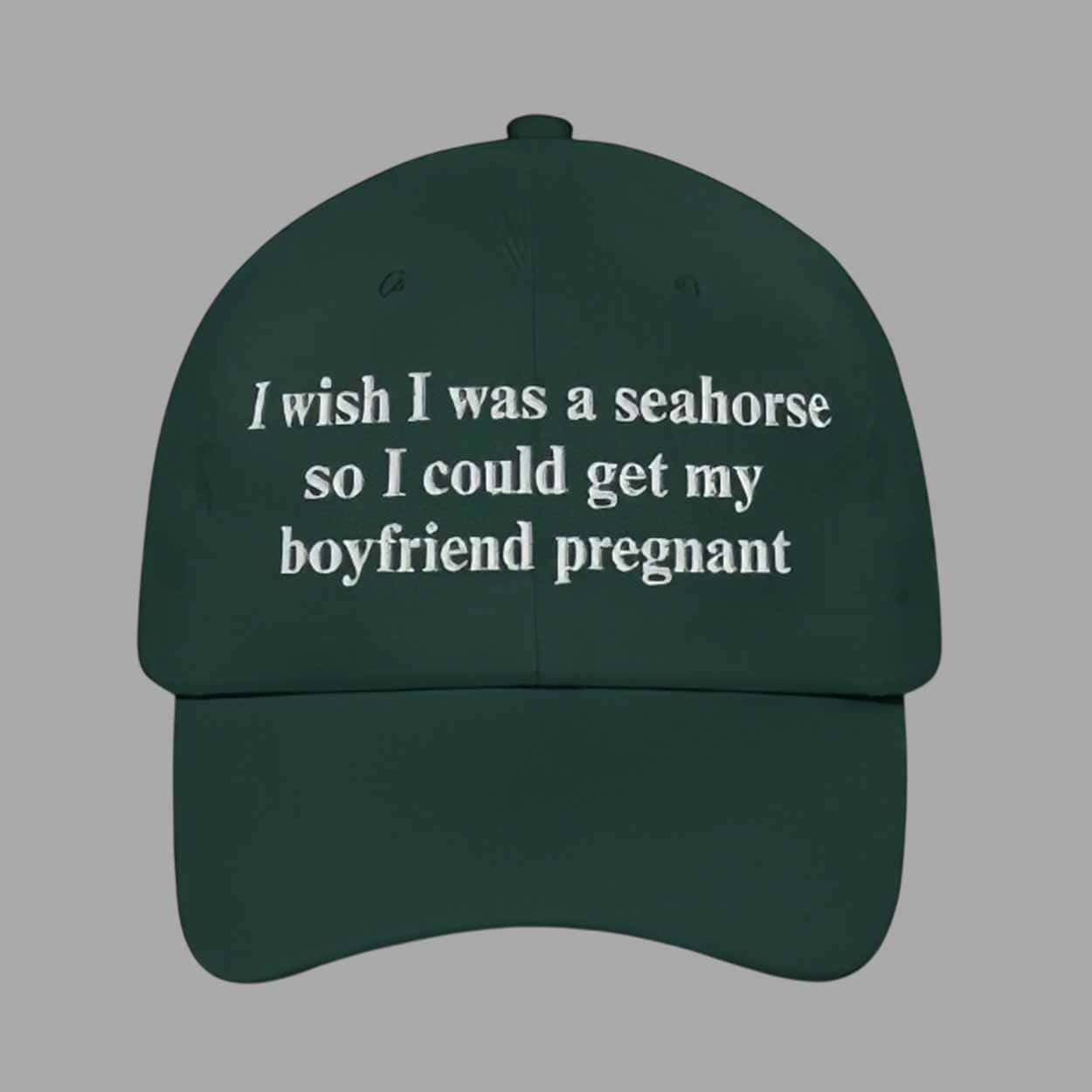 I Wish I Was A Seahorse So I Could Get My Boyfriend Pregnant Hat I Wish I Was A Seahorse So I Could Get My Boyfriend Pregnant Hat