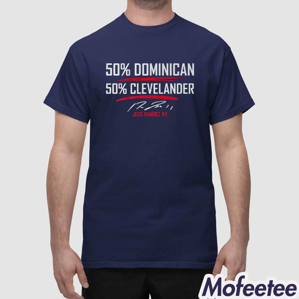 Jose Ramirez 50 Dominican 50 Clevelander Shirt 1