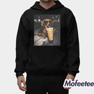 Funny Dachshund Drinking Iced Coffee Shirt 2