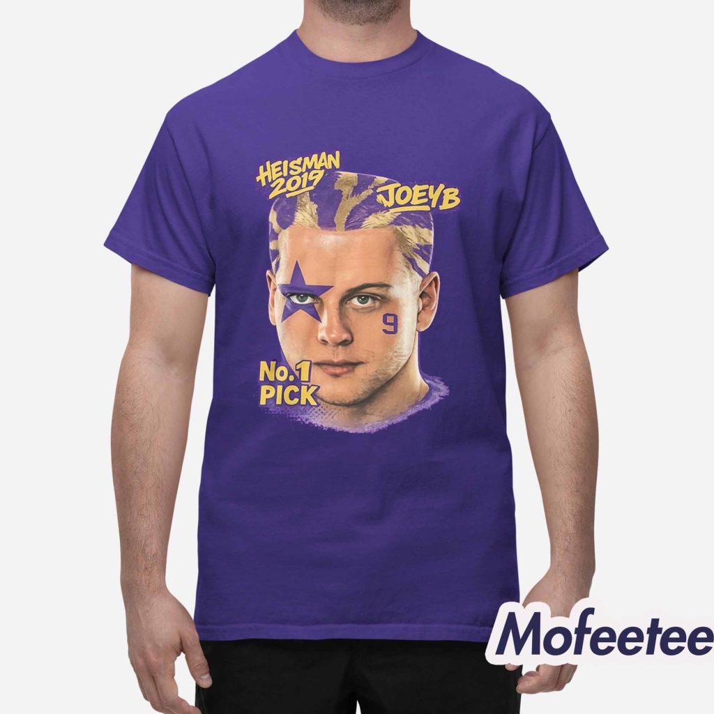 LSU Heisman 2019 Joe Burrow No 1 Pick Shirt 1 LSU Heisman 2019 Joe Burrow No 1 Pick Shirt 1