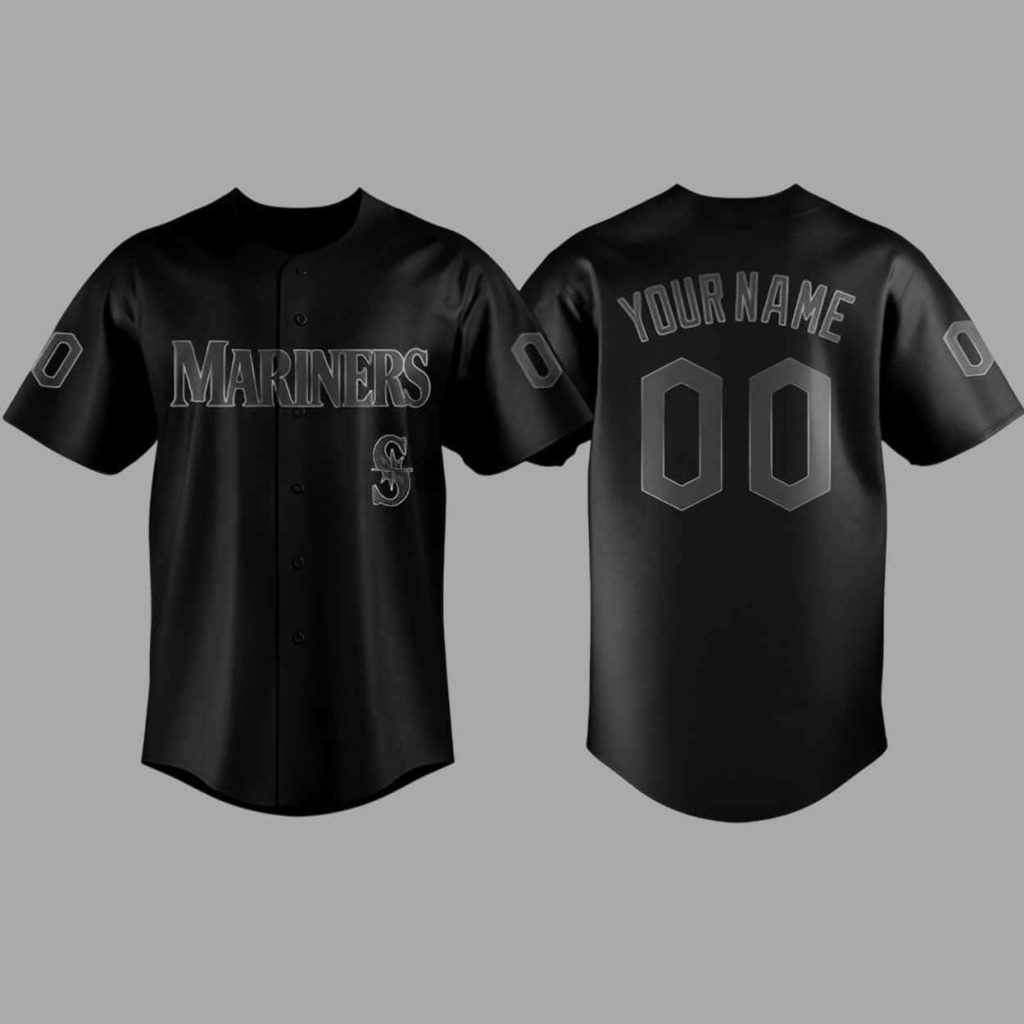 Mariners Blackout Night 2026 Personalized Baseball Jersey 1 Mariners Blackout Night 2026 Personalized Baseball Jersey 1