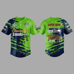 Seahawks Champions Two Time SP Bowl LX 2026 Jersey 1