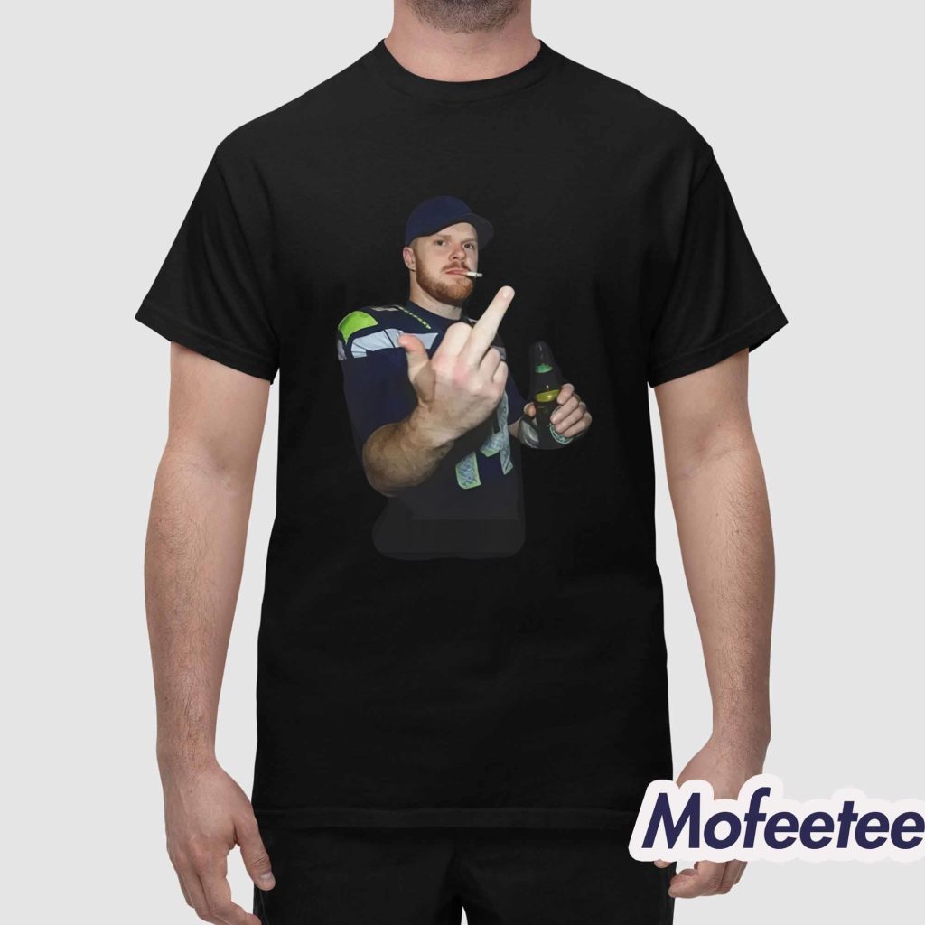 Seahawks Sam Darnold Middle Finger Shirt 1