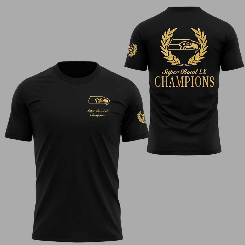 Seahawks Super Bowl LX Champions USA 250 Gold Standard Shirt 1