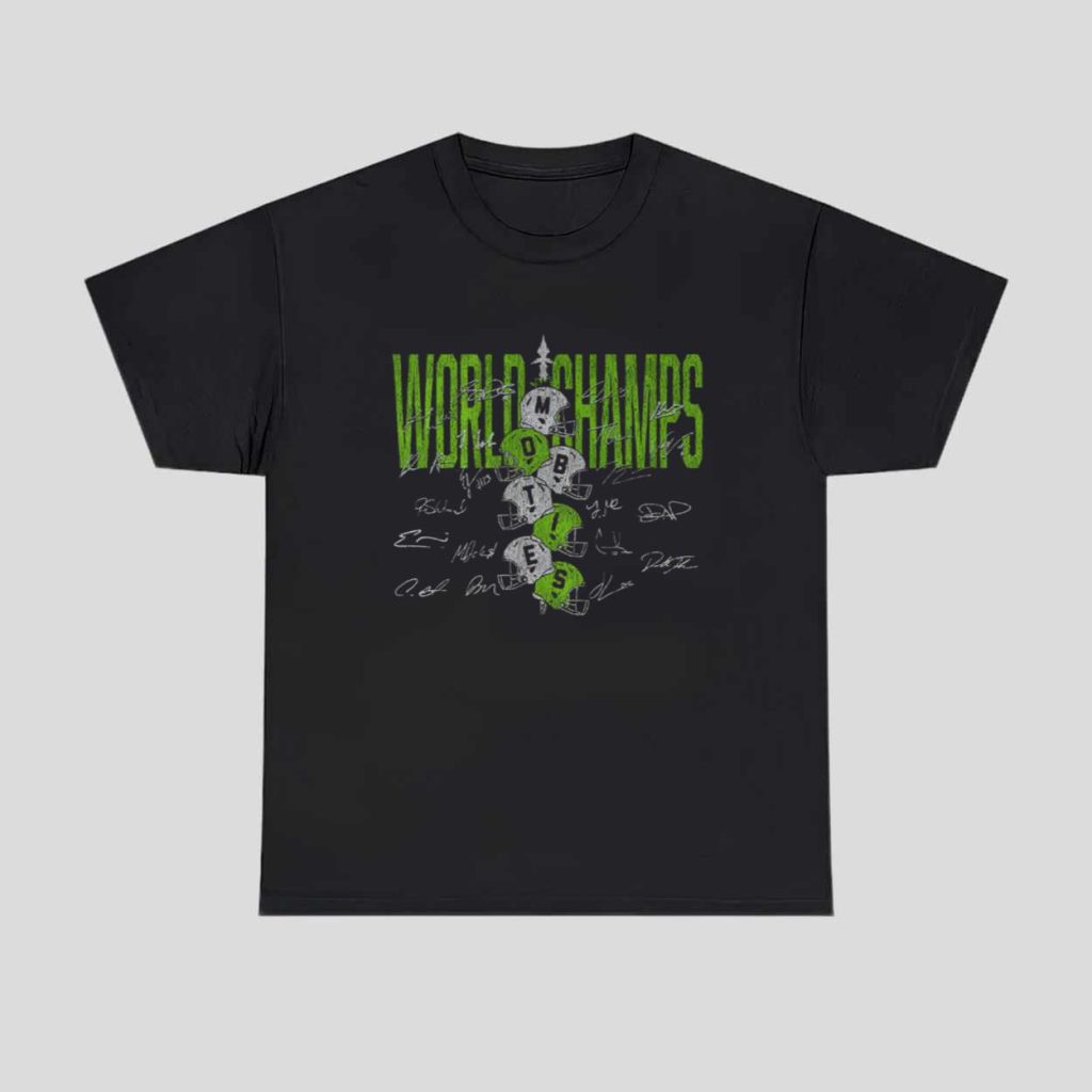 Seattle Football World Champs Helmet Stack Shirt 1