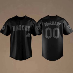 Diamondbacks Blackout Custom Name Baseball Jersey 1 Diamondbacks Blackout Custom Name Baseball Jersey 2